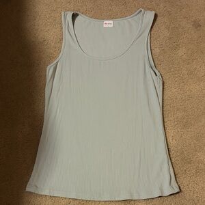Women's Ribbed Tank Top - Light Green